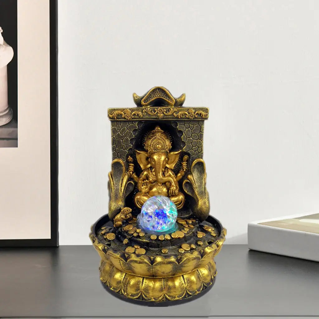 Prachtig Ganesha Beeld met LED Binnenwaterbron