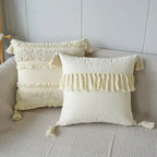Decoratieve Kussen met Textuurpatroon en Franje