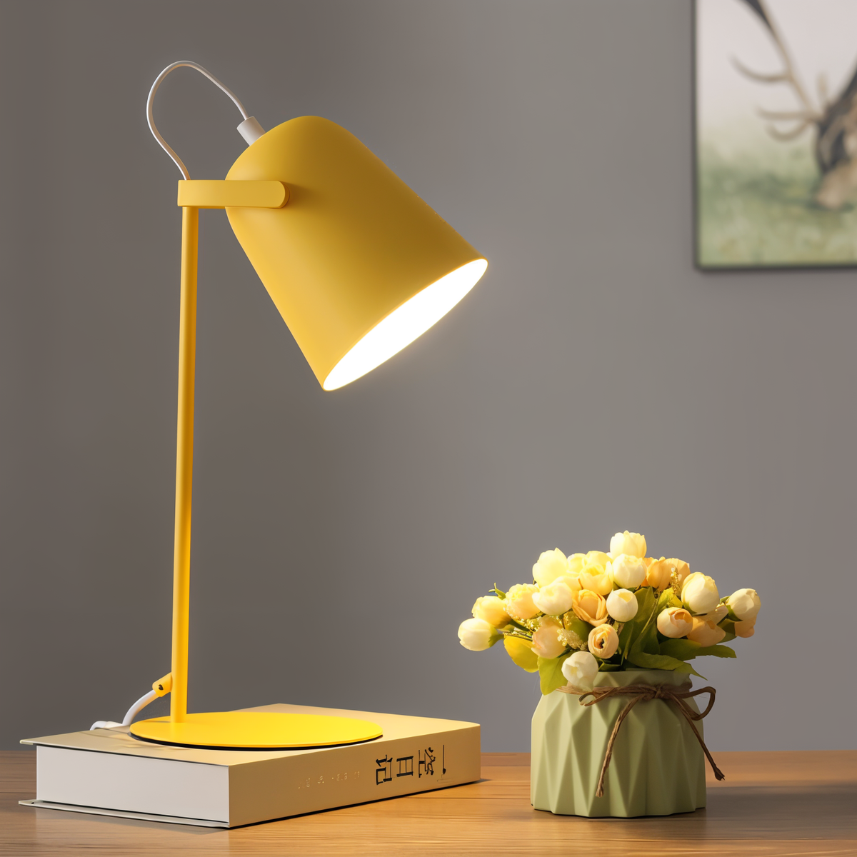 Macaron Tafel Lamp - Noordelijke Gele Bureaulamp - Verstelbare Lamp