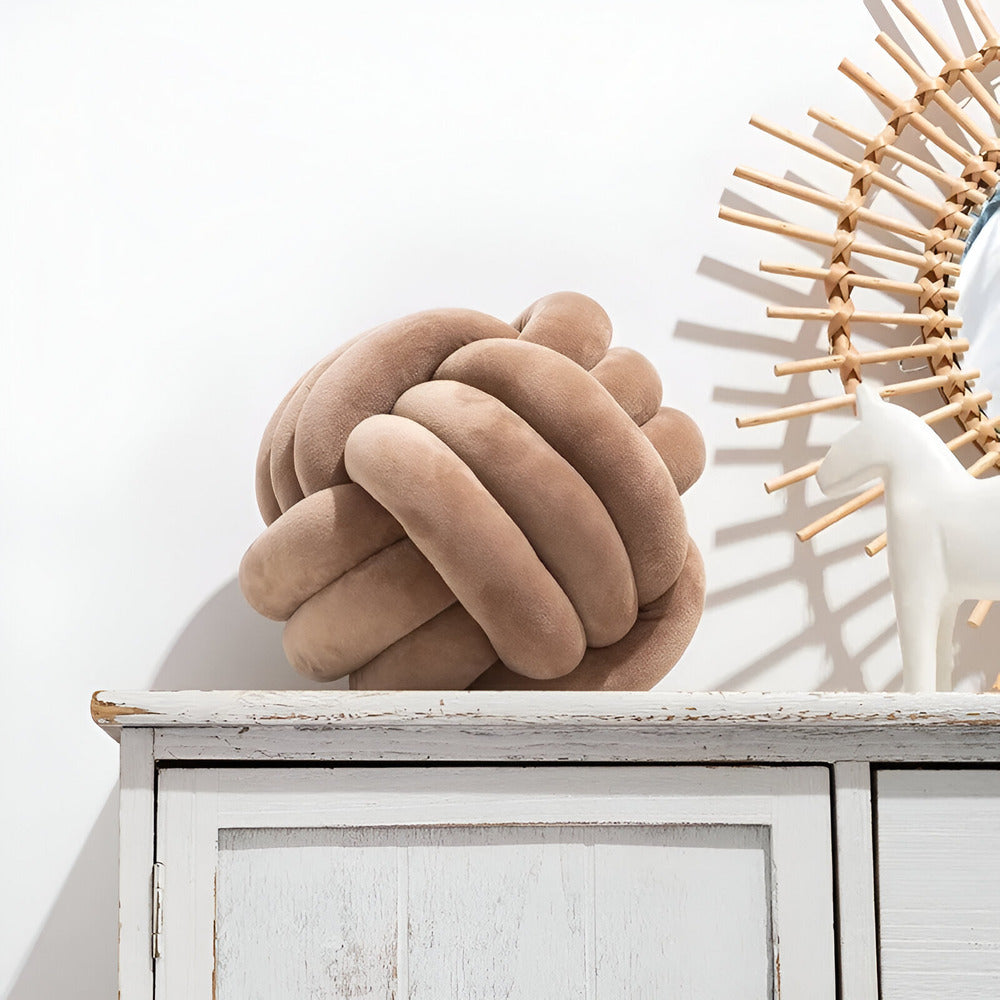 Handgemaakte Geknotte Ronde Decoratieve Kussen
