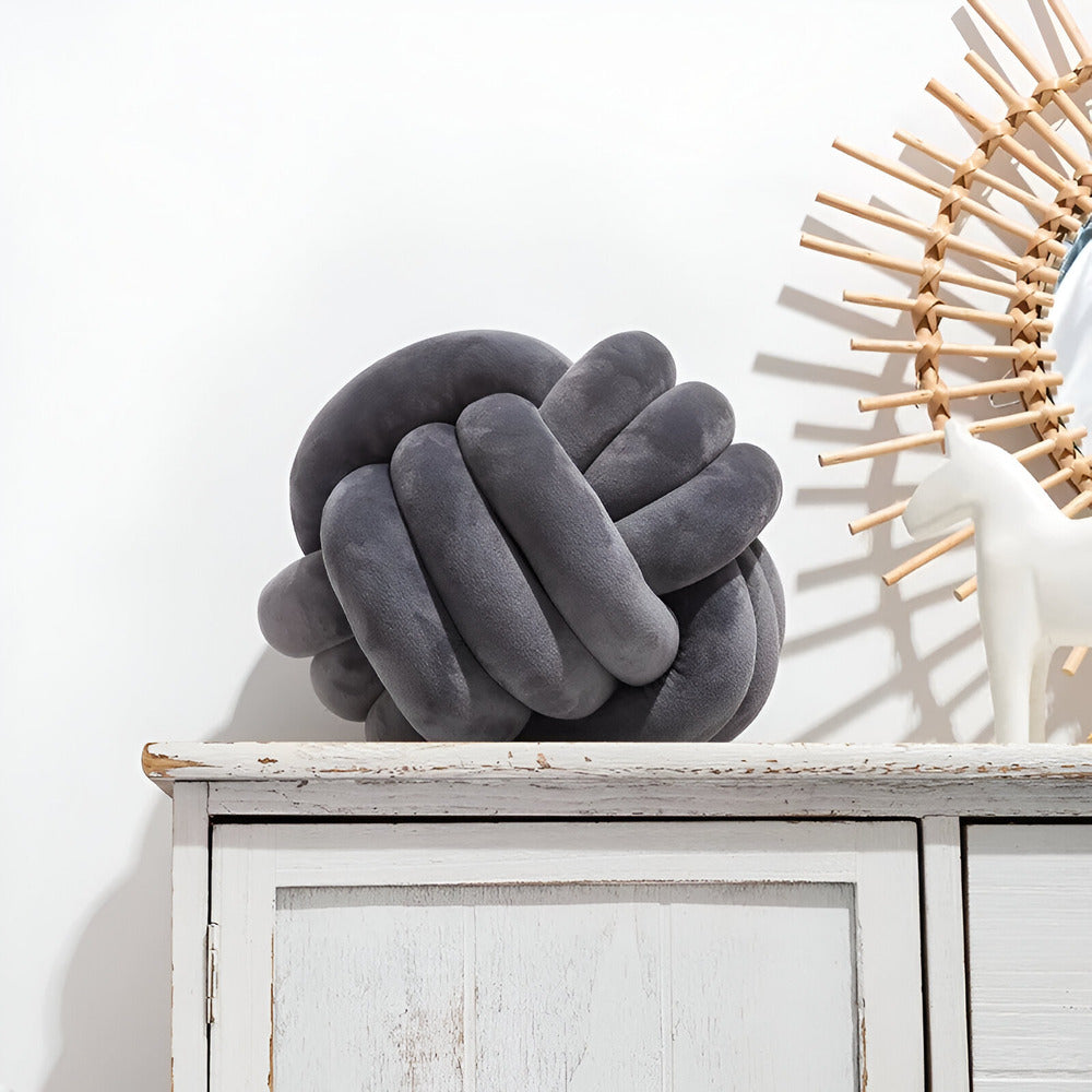 Handgemaakte Geknotte Ronde Decoratieve Kussen