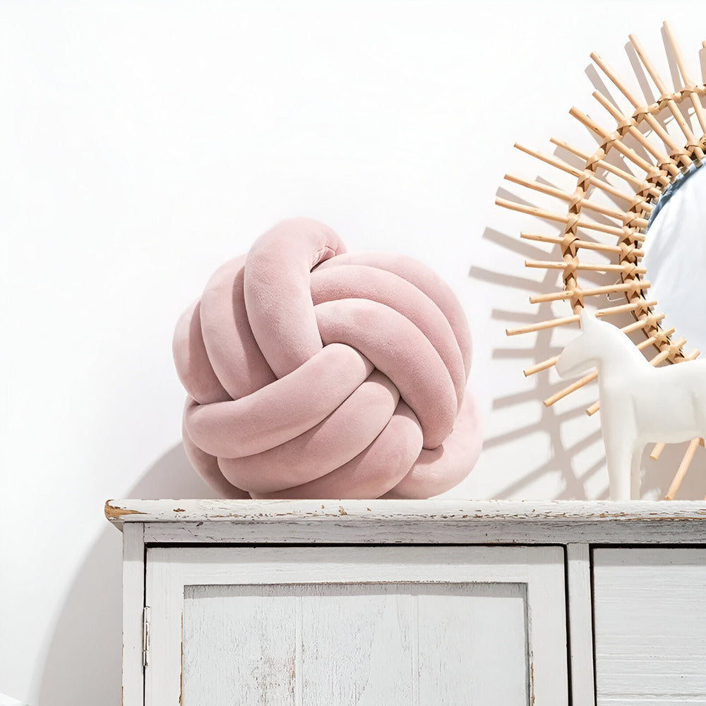 Handgemaakte Geknotte Ronde Decoratieve Kussen