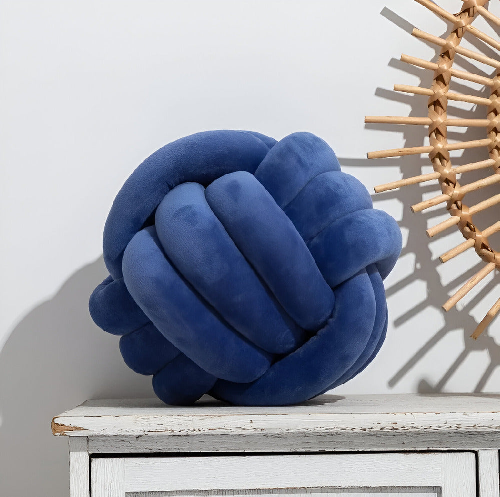 Handgemaakte Geknotte Ronde Decoratieve Kussen