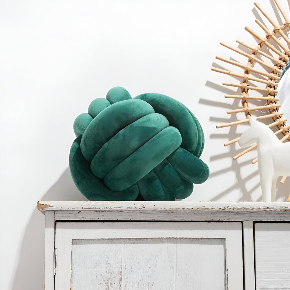 Handgemaakte Geknotte Ronde Decoratieve Kussen