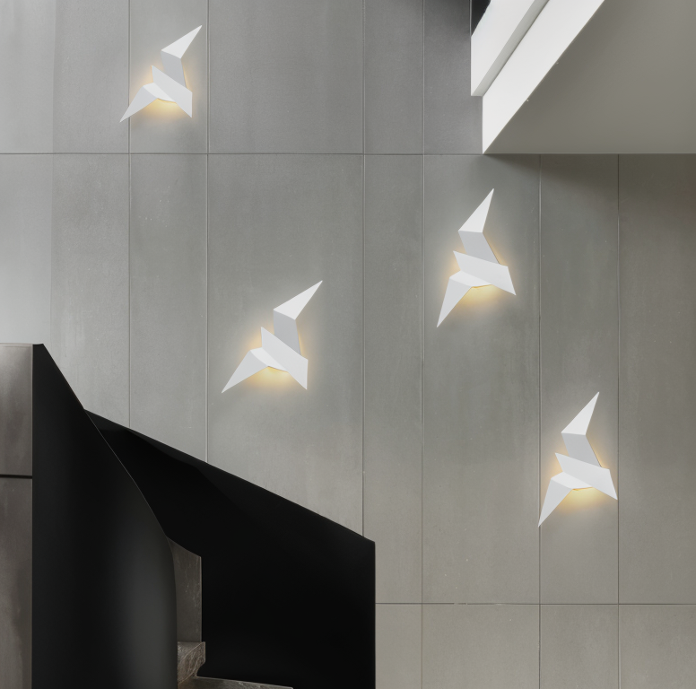 OriTori Wandlamp - Geometrische Origami Vogel Wandlamp - Japanse Stijl Wandlicht Ontwerp