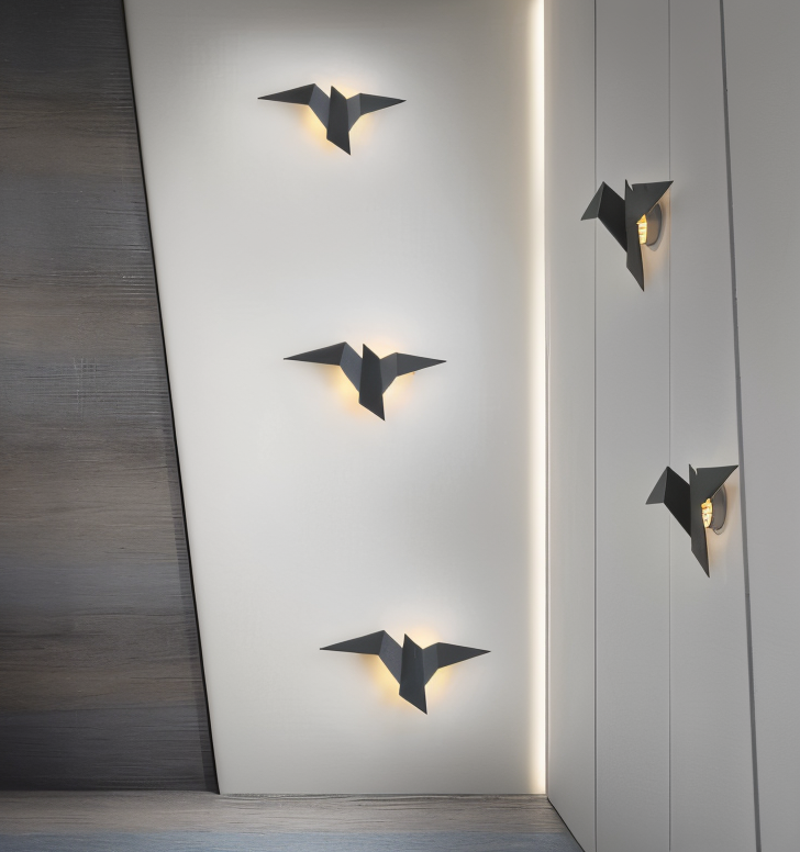 OriTori Wandlamp - Geometrische Origami Vogel Wandlamp - Japanse Stijl Wandlicht Ontwerp