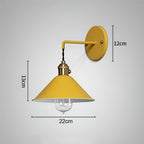 Retro Vintage Wandlamp - Vintage-inspired cone metal wall lamp