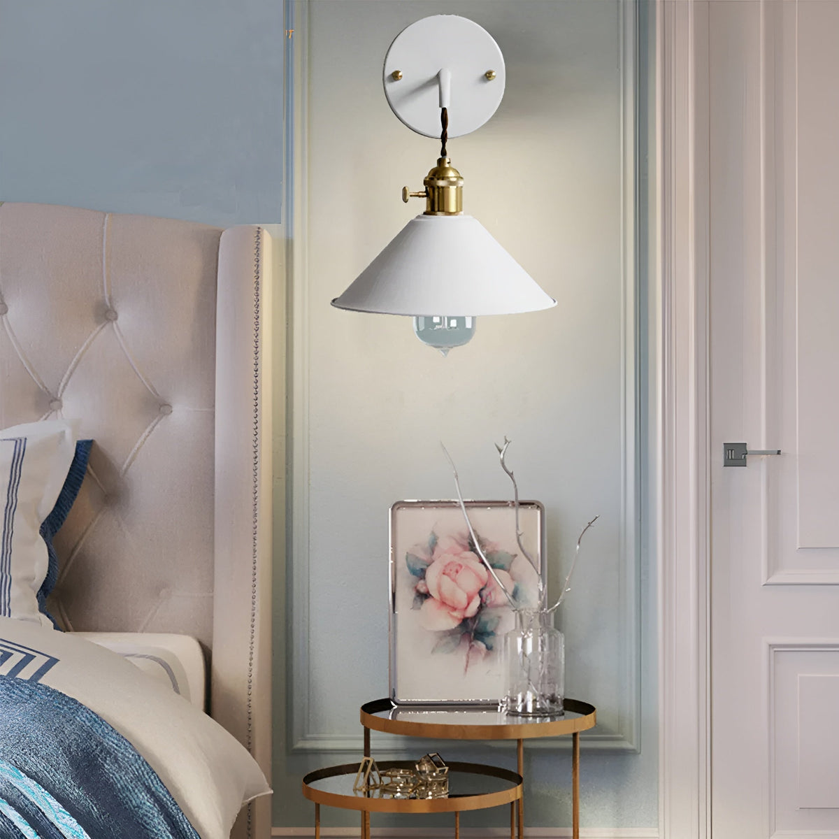 Retro Vintage Wandlamp - Vintage-inspired cone metal wall lamp