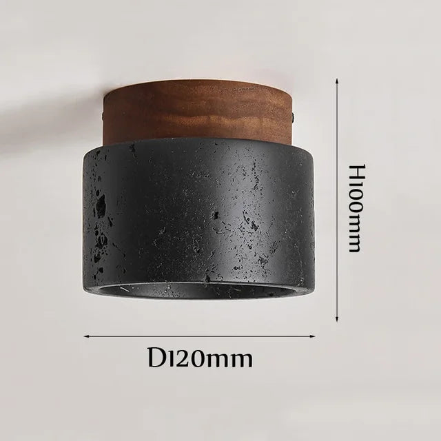 Moderne Stein Plafondlamp – Rustieke verlichting voor woonkamer en gang