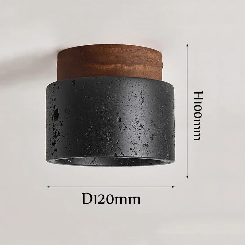 Moderne Stein Plafondlamp – Rustieke verlichting voor woonkamer en gang