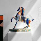 Kunst Kleurvolle Stier Sculptuur