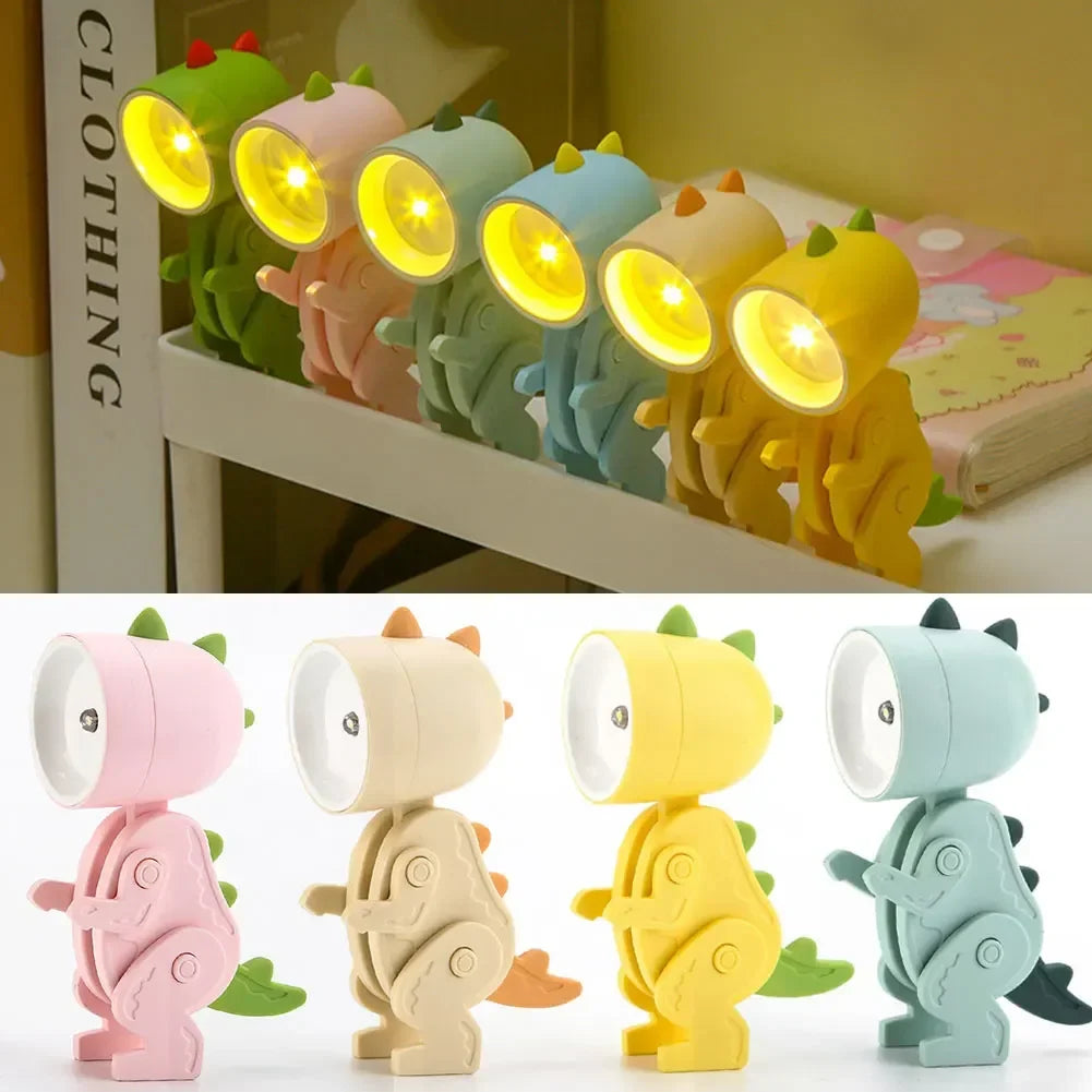Schattige Dinosaurier LED Tafellampen Instelbare Dierfiguren Nachtlampjes voor Kinderen