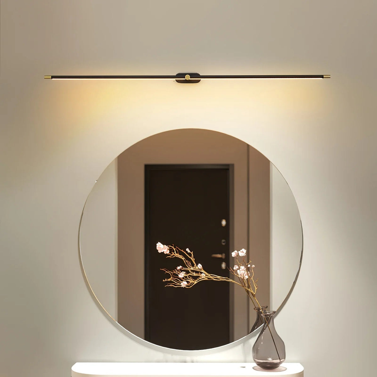 Avosian | LED Badkamerspiegel Wandlamp – Minimalistische Wandbeugel met Warm Licht, Aluminium 70/100/130 cm