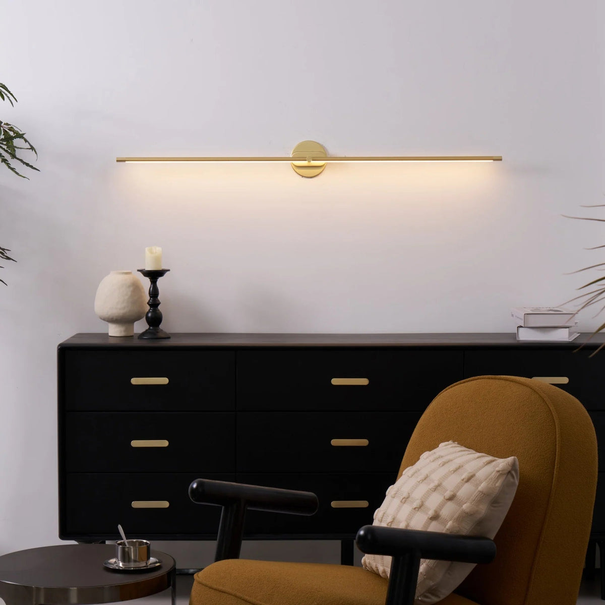 Avosian | LED Badkamerspiegel Wandlamp – Minimalistische Wandbeugel met Warm Licht, Aluminium 70/100/130 cm