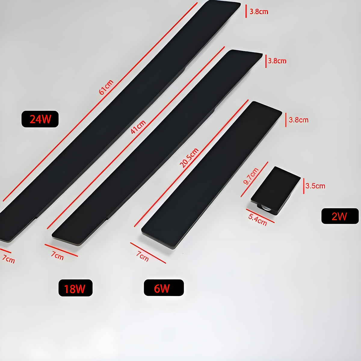 Leicht - Moderne weersbestendige LED wandlamp van aluminium voor buitengebruik