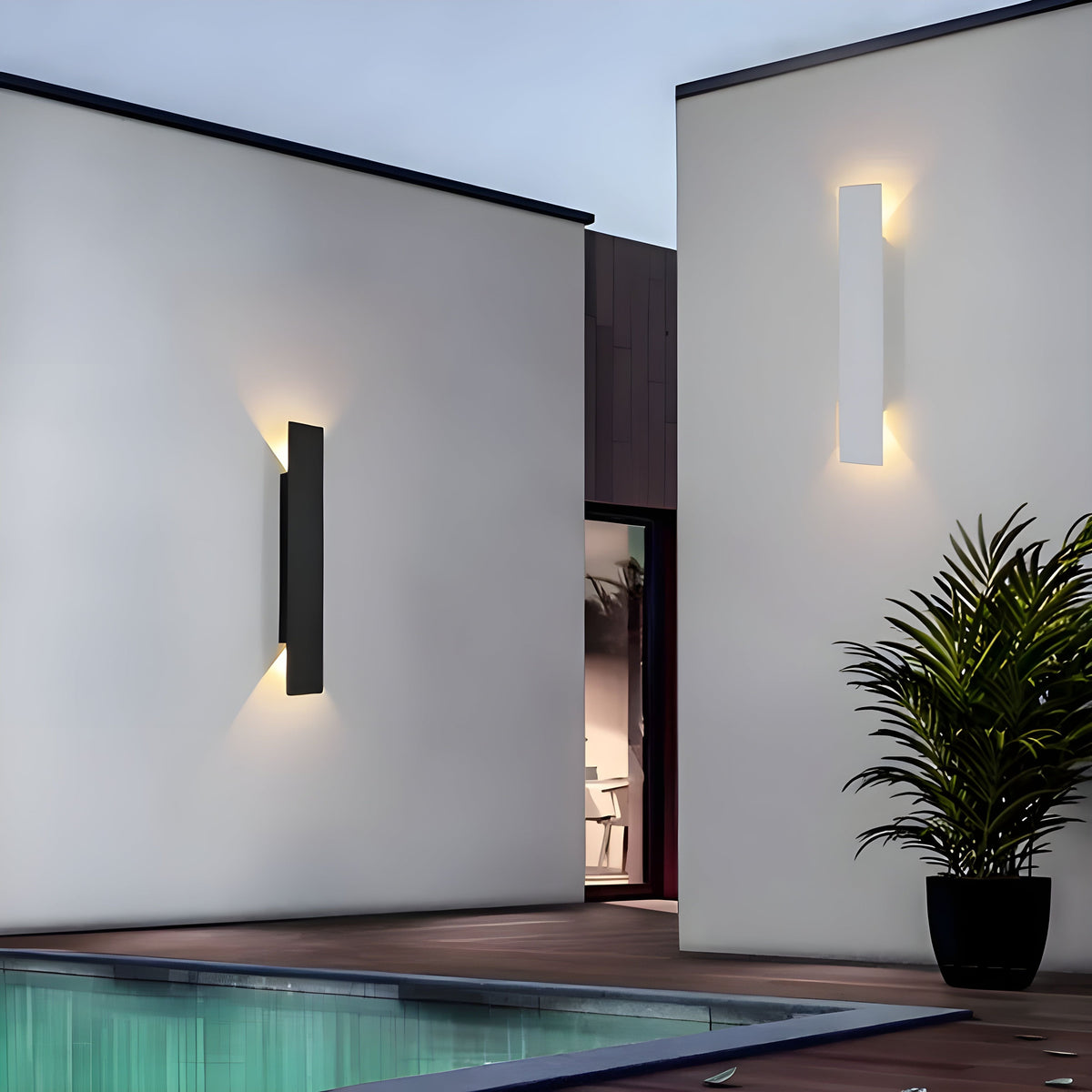 Leicht - Moderne weersbestendige LED wandlamp van aluminium voor buitengebruik