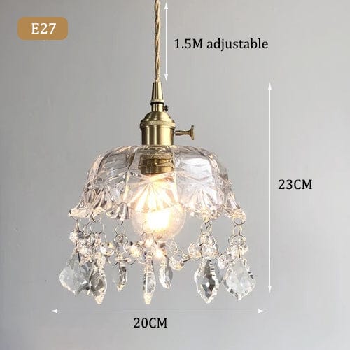 Minimalistische Retro Kristallglas Pendelleuchte Avosian