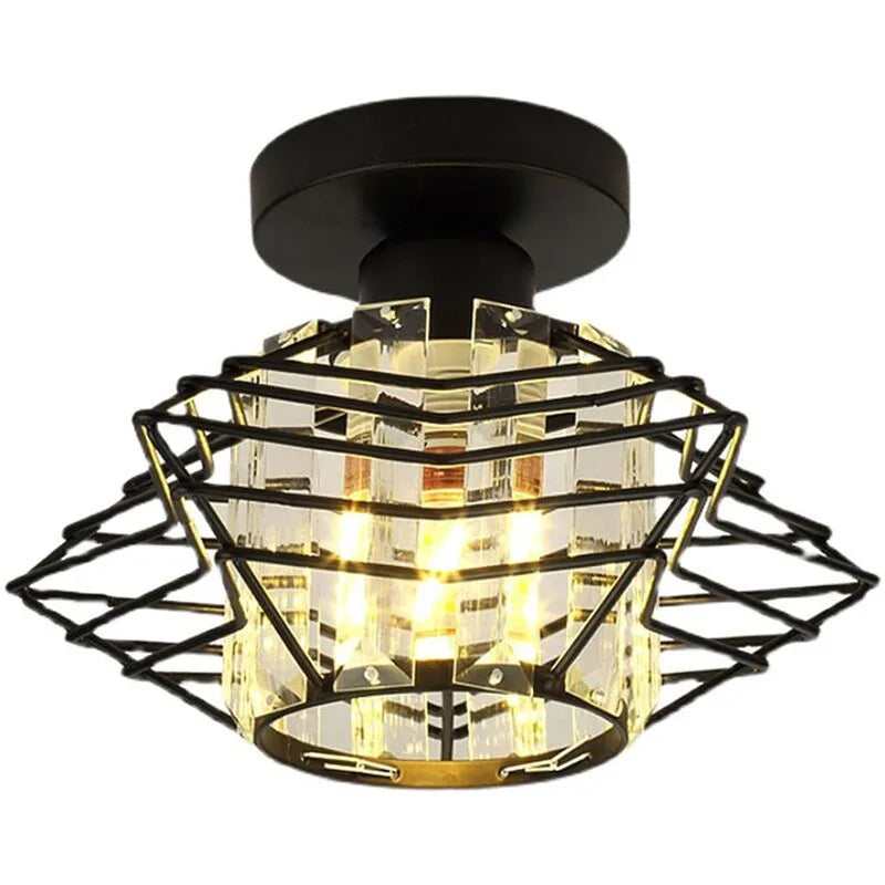 Moderne Kristalplafondlamp - Elegante Scandinavische plafondlamp voor woonkamer en hal