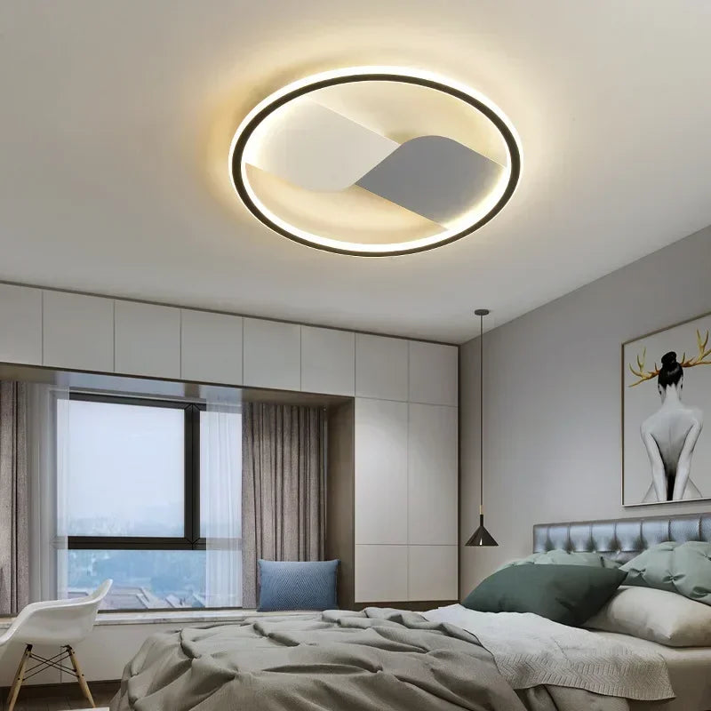 Moderne LED ceiling lamp with round design – Dimmable for bedroom and living room