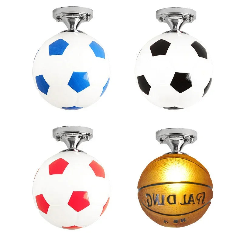 LED plafondlamp in bal ontwerp - kinderkamer lamp met glazen bal