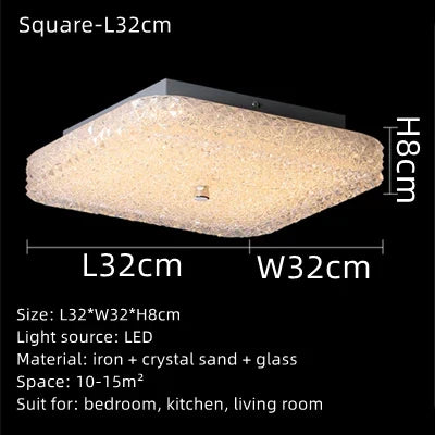 Elegante LED-kroonluchter – Moderne plafondlamp met kristal voor woonkamer en slaapkamer