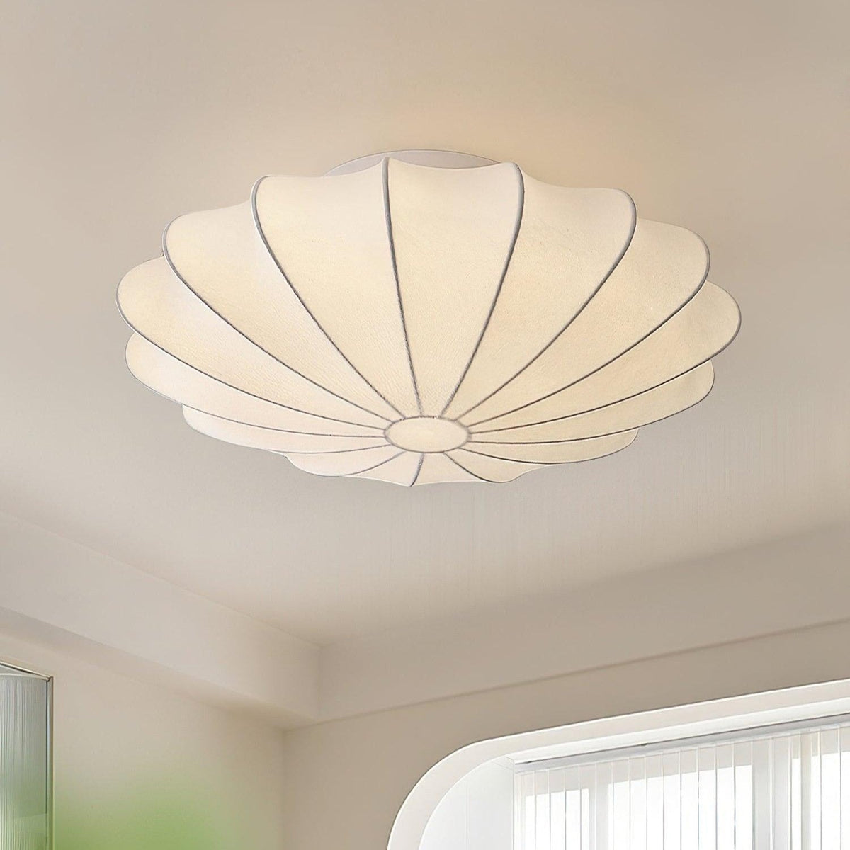 Bowl-vormige stoffen plafondlamp Elegant ontwerp