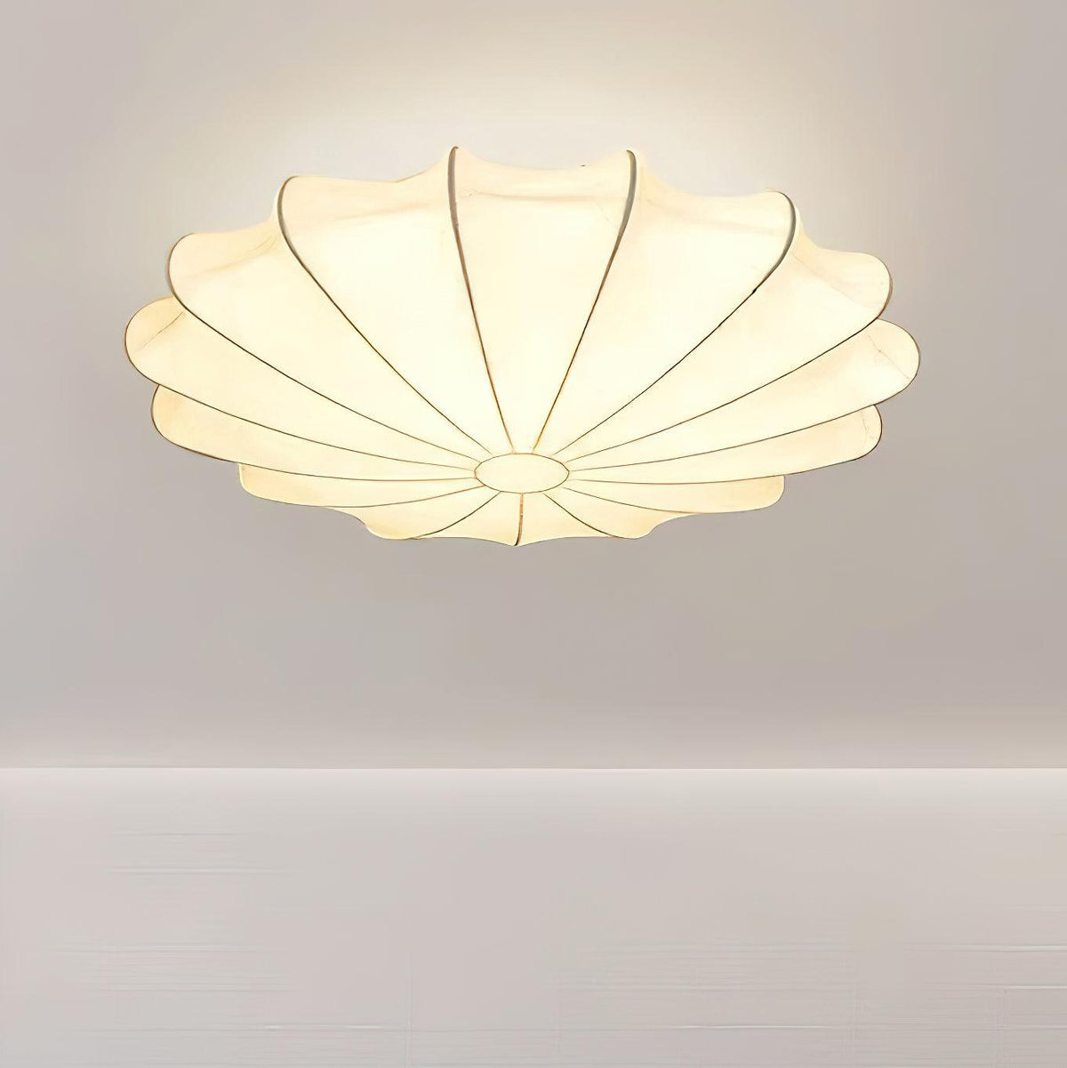 Bowl-vormige stoffen plafondlamp Elegant ontwerp