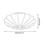 Bowl-vormige stoffen plafondlamp Elegant ontwerp