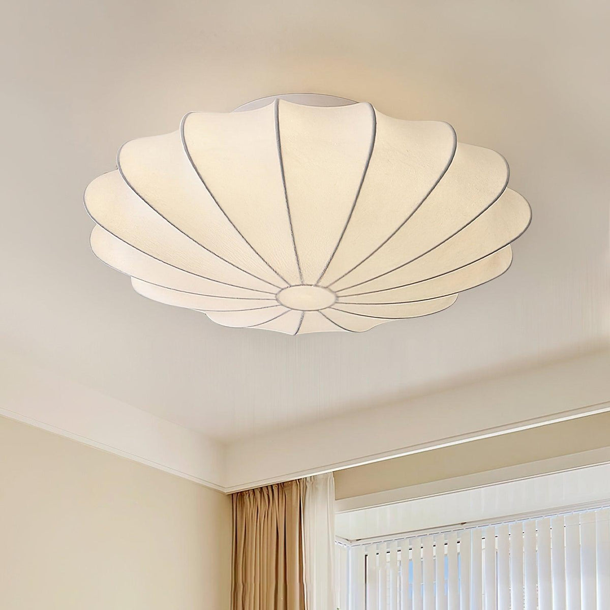 Bowl-vormige stoffen plafondlamp Elegant ontwerp