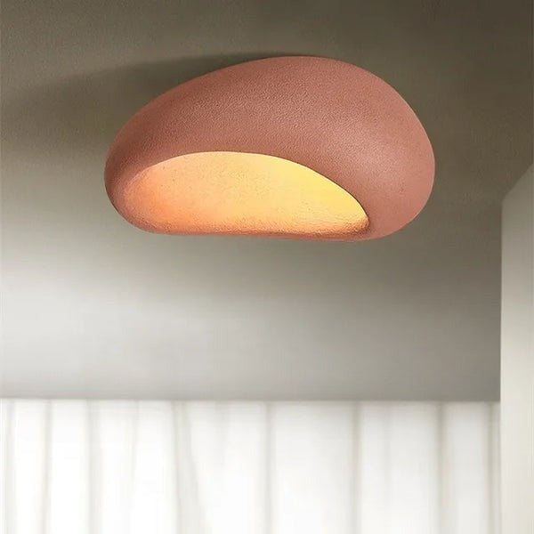 Minimalistische plafondlamp in Wabi-Sabi-stijl voor rustige interieurs