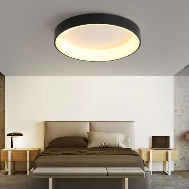 AuroraGlans - Scandinavische Ronde LED-Plafondlampen voor Woonkamer & Slaapkamer