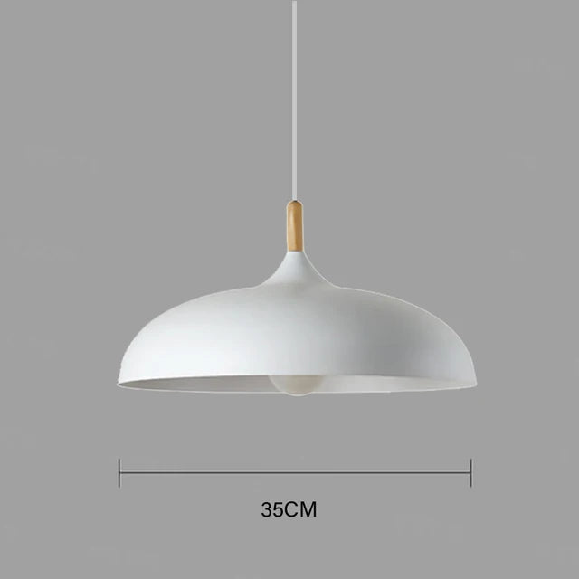 Moderne plafondlamp eikenhout | Scandinavische hanglamp voor de woonkamer