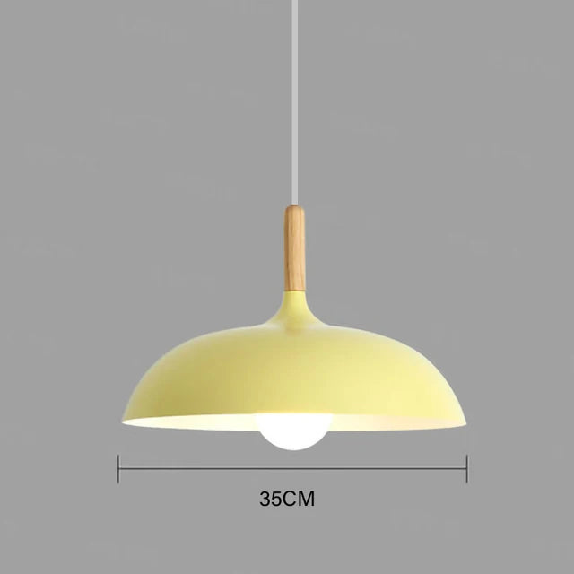 Moderne plafondlamp eikenhout | Scandinavische hanglamp voor de woonkamer