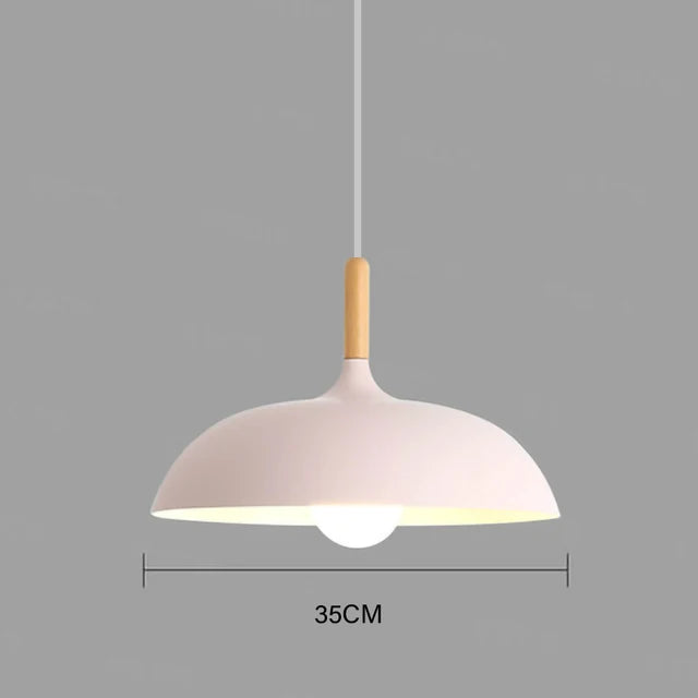 Moderne plafondlamp eikenhout | Scandinavische hanglamp voor de woonkamer