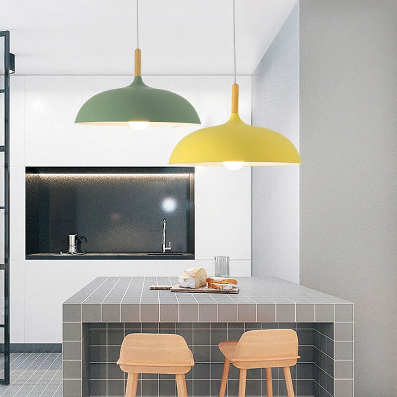 Eichenholz plafondlamp in Scandinavisch design – LED houten plafondlicht