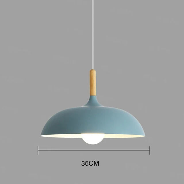 Moderne plafondlamp eikenhout | Scandinavische hanglamp voor de woonkamer