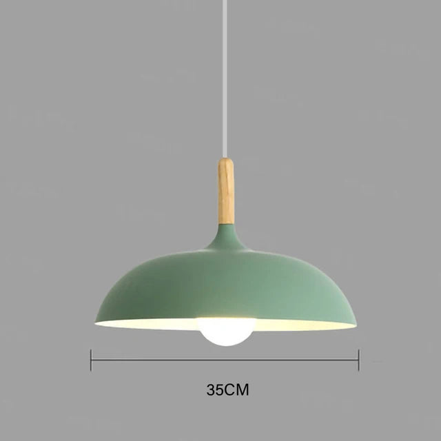 Moderne plafondlamp eikenhout | Scandinavische hanglamp voor de woonkamer