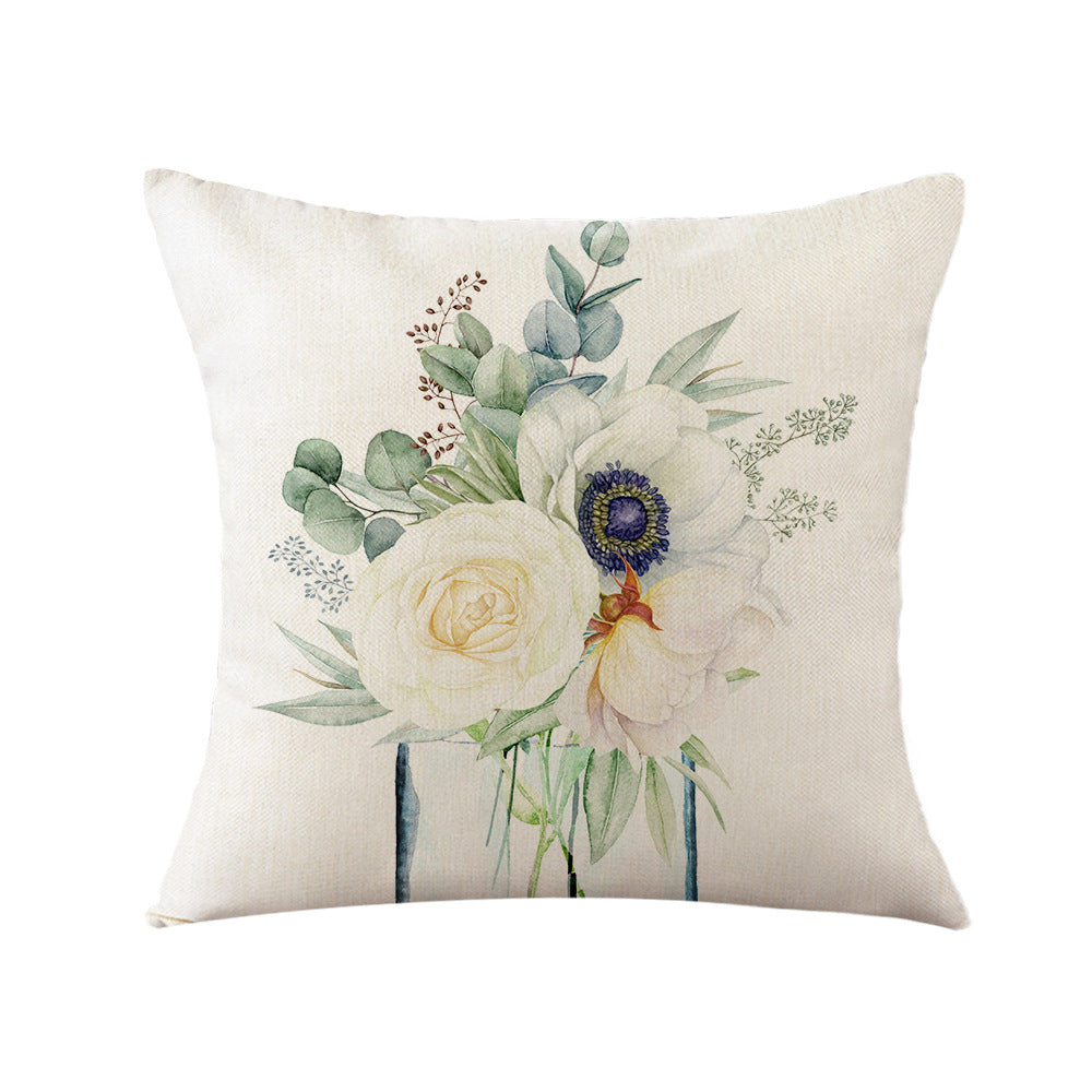 Elegante Kussenhoes met Bloemmotieven Avosian
