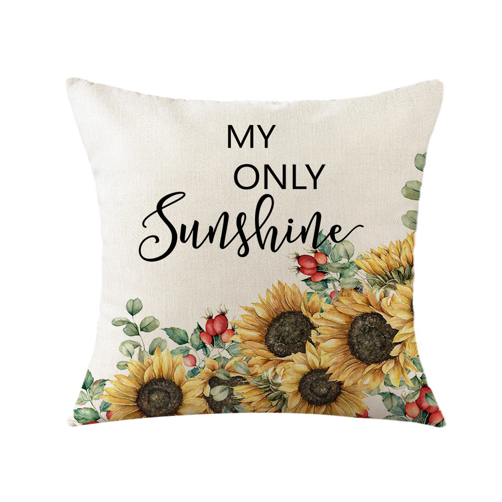 Kussenhoes met Zonnebloem Patroon Avosian