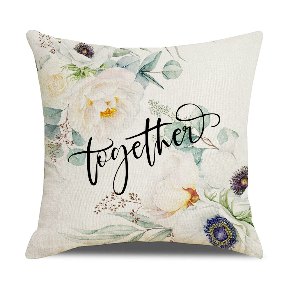 Elegante Kussenhoes met Bloemmotieven Avosian