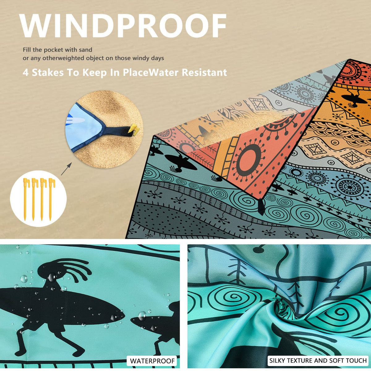 Geometrische Print Wandtapijt Avosian