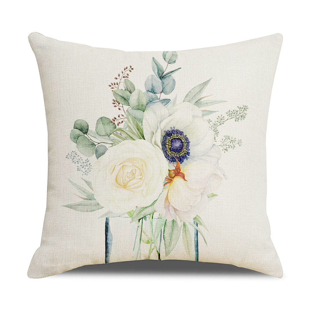 Elegante Kussenhoes met Bloemmotieven Avosian