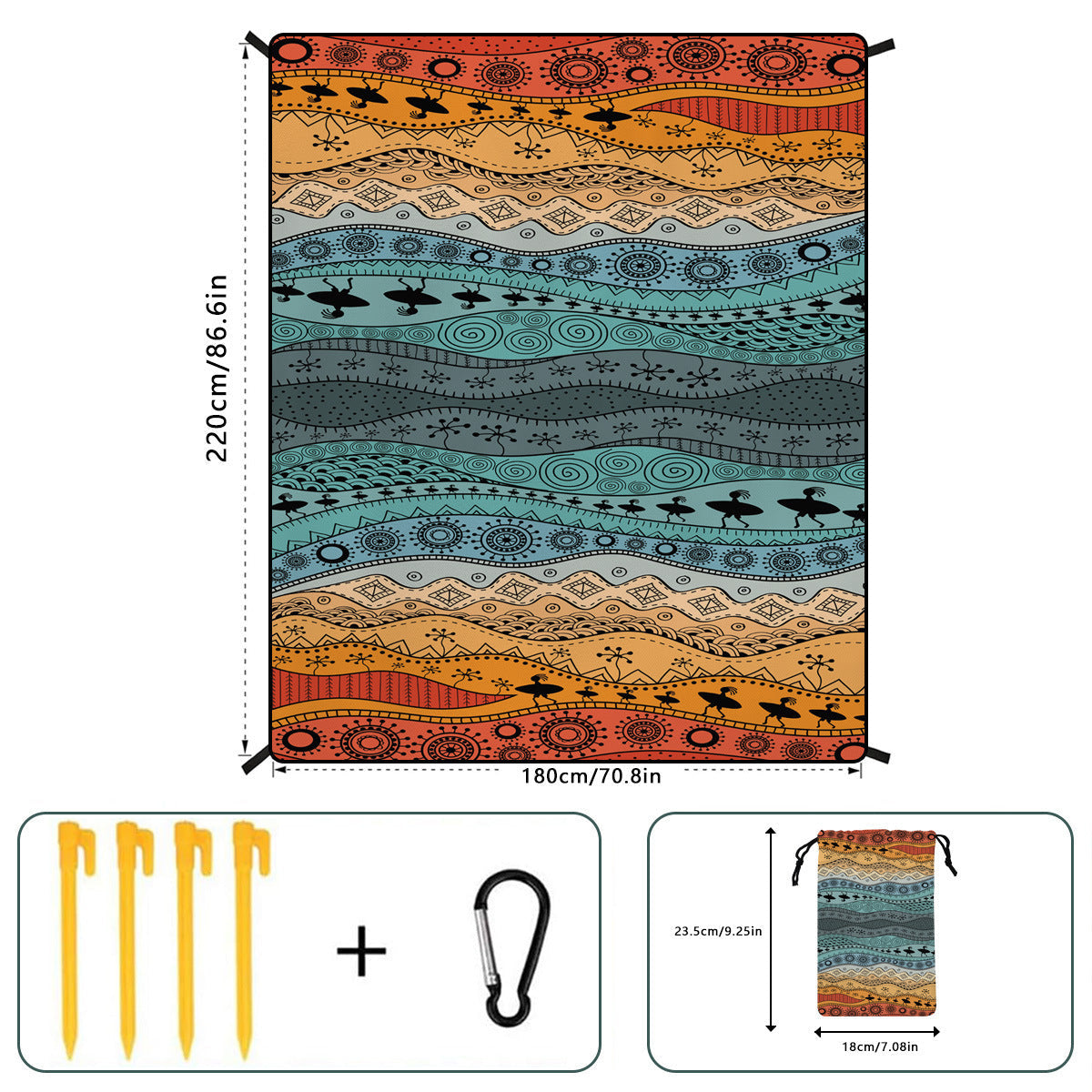 Geometrische Print Wandtapijt Avosian
