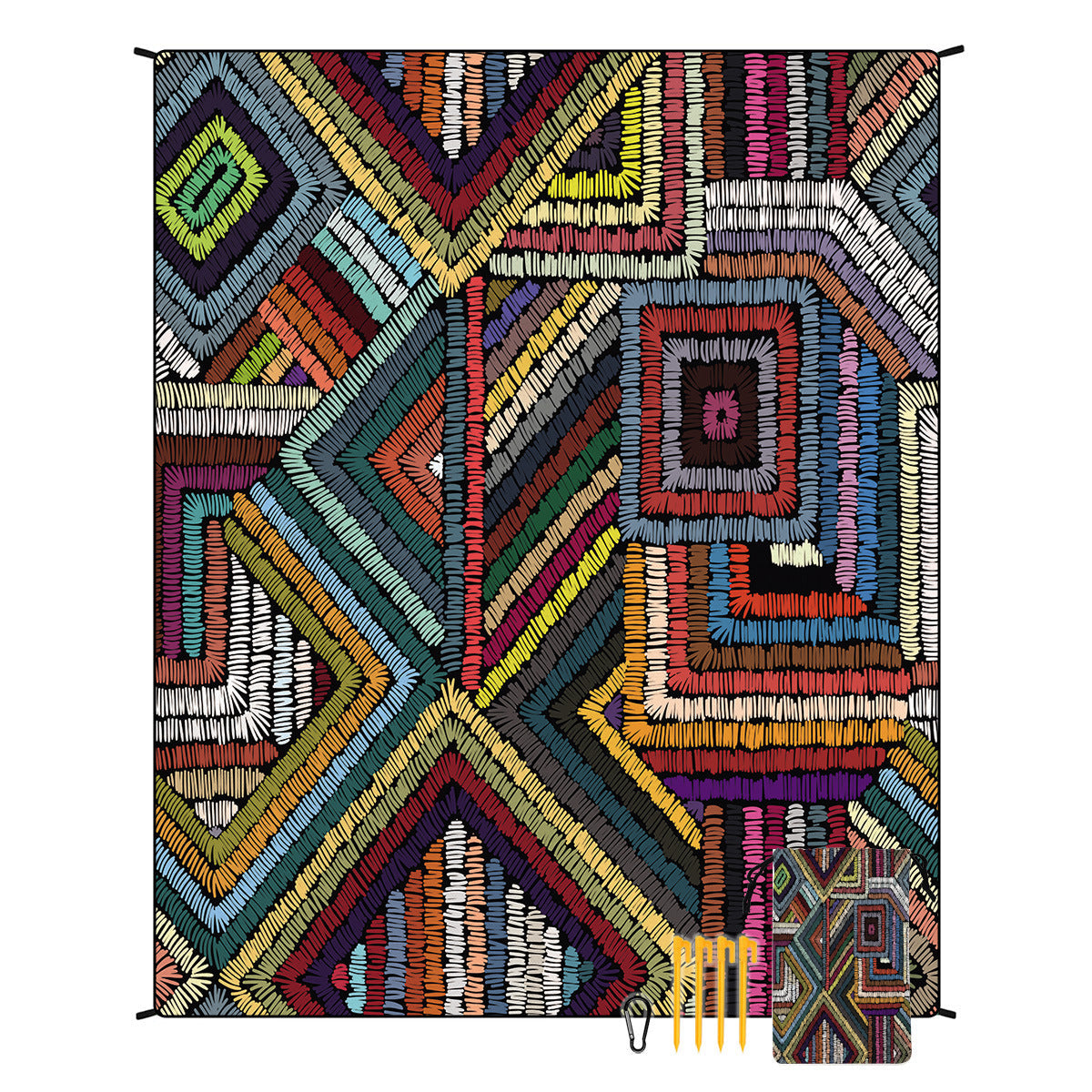 Geometrische Print Wandtapijt Avosian
