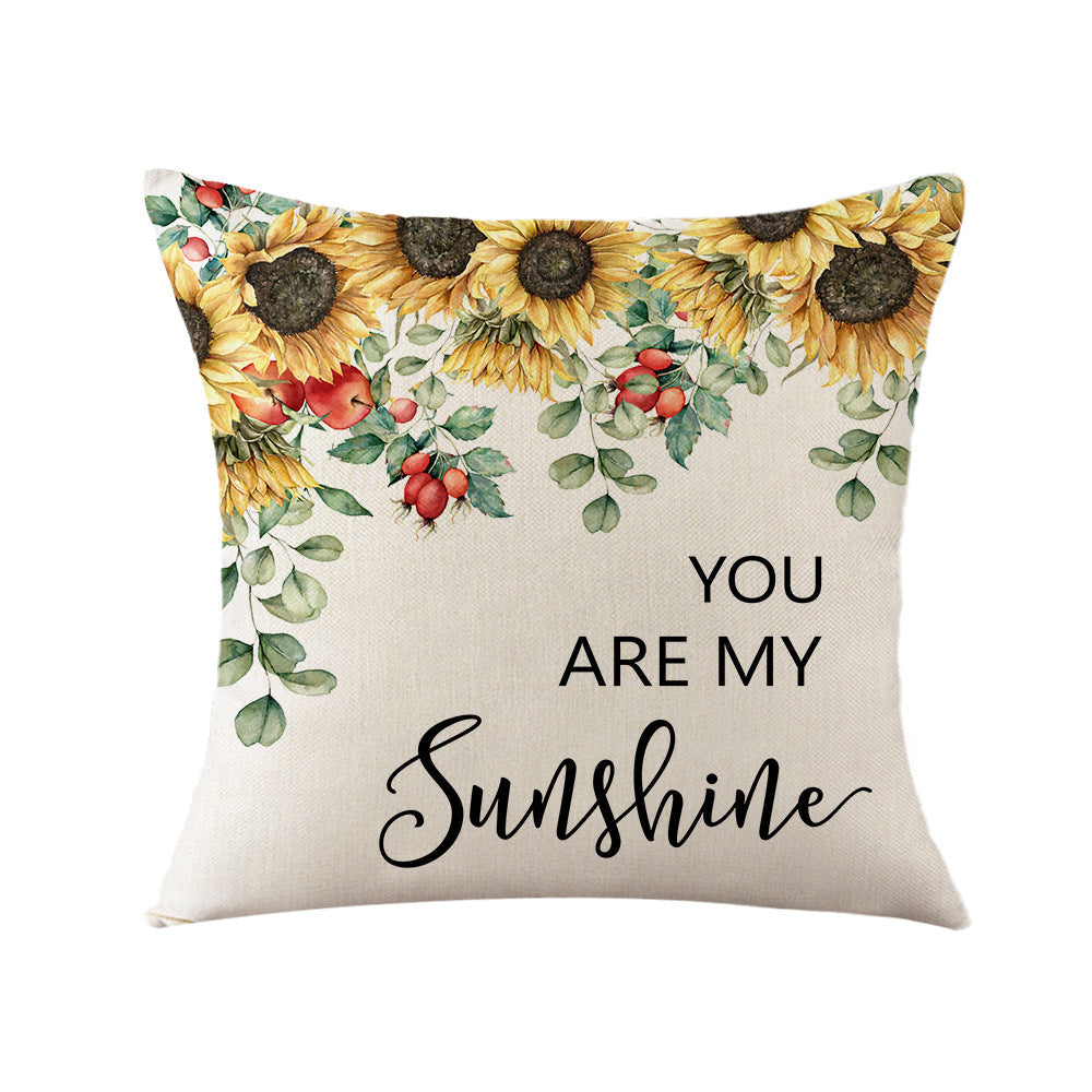 Kussenhoes met Zonnebloem Patroon Avosian