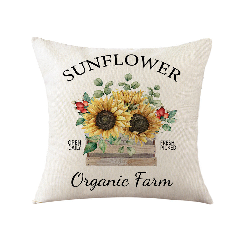 Kussenhoes met Zonnebloem Patroon Avosian