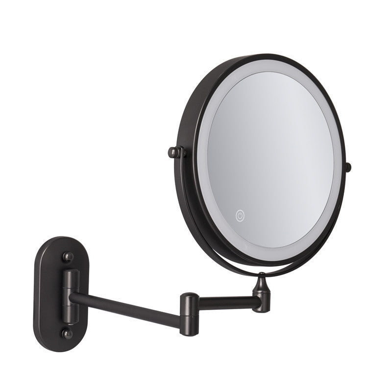 Avosian | Oplaadbare wandspiegel voor scheren | 360° rotatie. 1X/10X vergroting en instelbare LED-verlichting voor gebruik in de badkamer