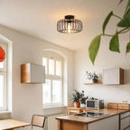 Moderne Industrie Vogelkooi Hanglamp Zwart