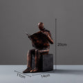 Reader Sculptuur Boekstandaard Boekondersteuning Abstracte Karakter Hars Standbeeld Bureau Decoratie Figuren Statuette Nordic Thuisdecoratie