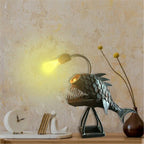 Retro Tafellamp Anglerfish Licht met Flexibele Lampenkop Artistieke Tafellampen voor Thuis Bar Café Huis Kunst Decoratieve Ornamenten